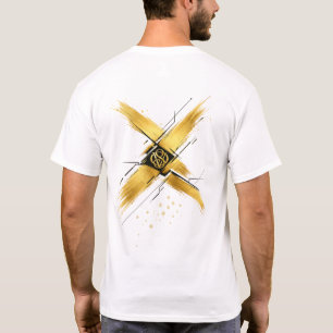 T-Shirt Graphique VANOSTÈ Gold X – Minimaliste Str