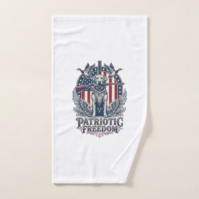 T-Shirt Graphique Vectoriel Chien Chasseur de Cana (Serviette à main)