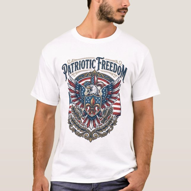 T-shirt graphique vectoriel de fierté cajun patrio (Devant)