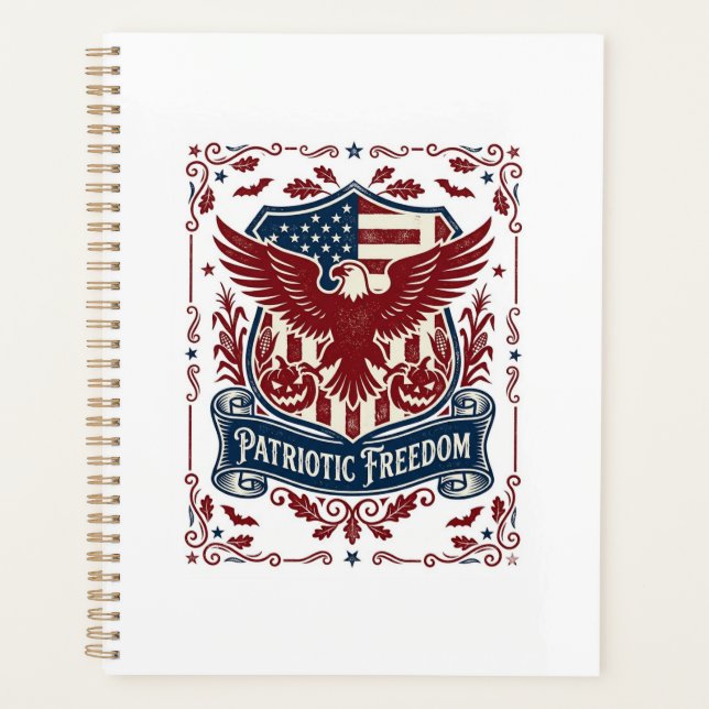 T-shirt graphique vectoriel d'Halloween patriotiqu (Devant)