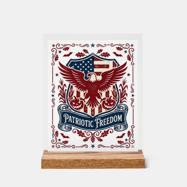 T-shirt graphique vectoriel d'Halloween patriotiqu (Recto)