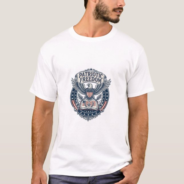 T-shirt graphique vectoriel du Book Club patriotiq (Devant)