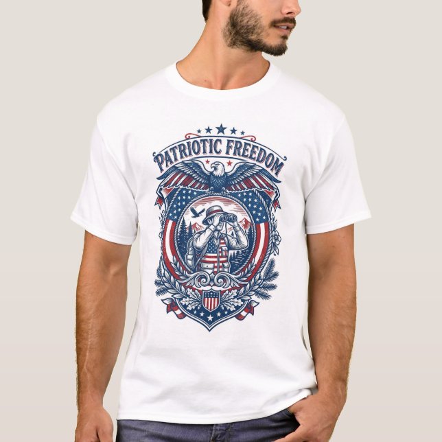 T-shirt graphique vectoriel pour ornithologue patr (Devant)
