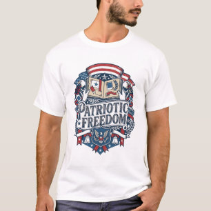 T-Shirt Graphique Vectoriel Scrapbooker Patriotiqu