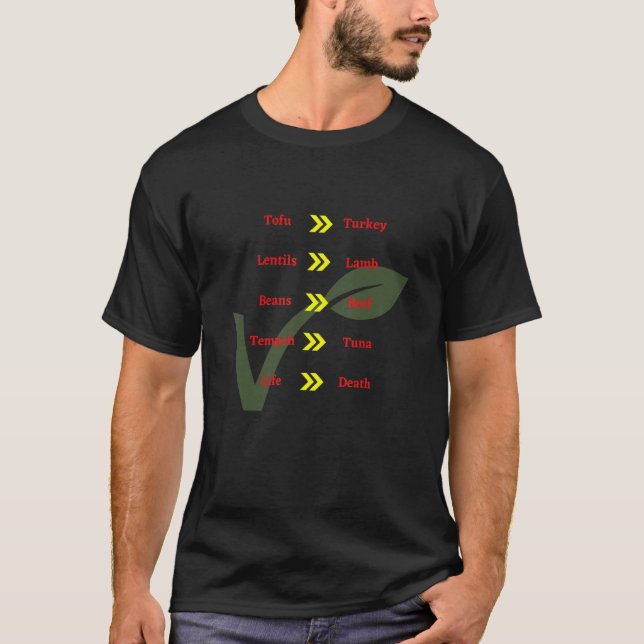 T-shirt Graphique végane substitut régime à base de plante (Devant)