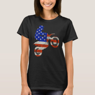 T-shirt Graphique Vélo vintage Pour Cool Vélo Drapeau Usa 