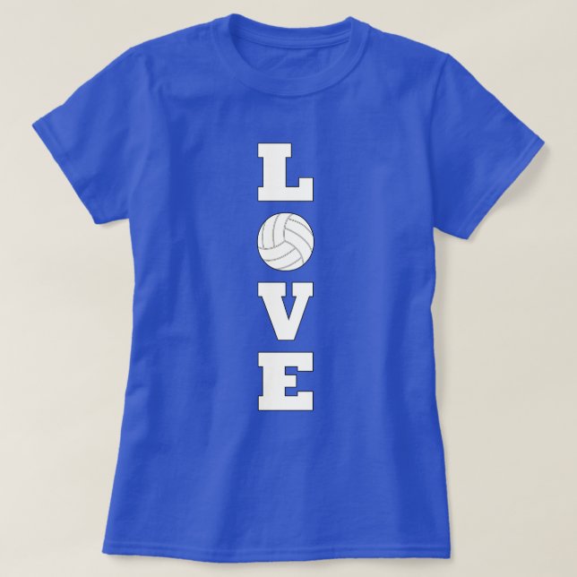 T-shirt graphique vertical de Volleyball LOVE (Design devant)