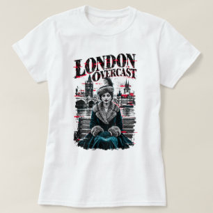 T-shirt graphique vintage de Londres couvert, rétr