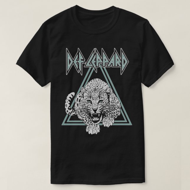 T-shirt graphique vintage Def Leppard Snow Leopard (Design devant)