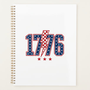 T-shirt graphique vintage éclair patriotique 1776_