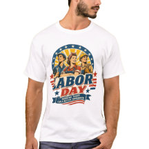 T-Shirt Graphique Vintage Fête du Travail Travaill