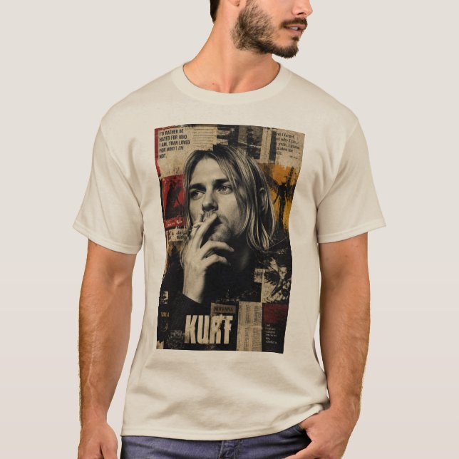 T-shirt graphique vintage grunge pour hommes (Devant)