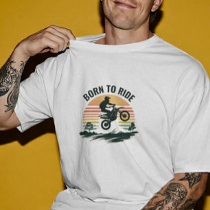 T-shirt graphique vintage pour motocycliste sur te