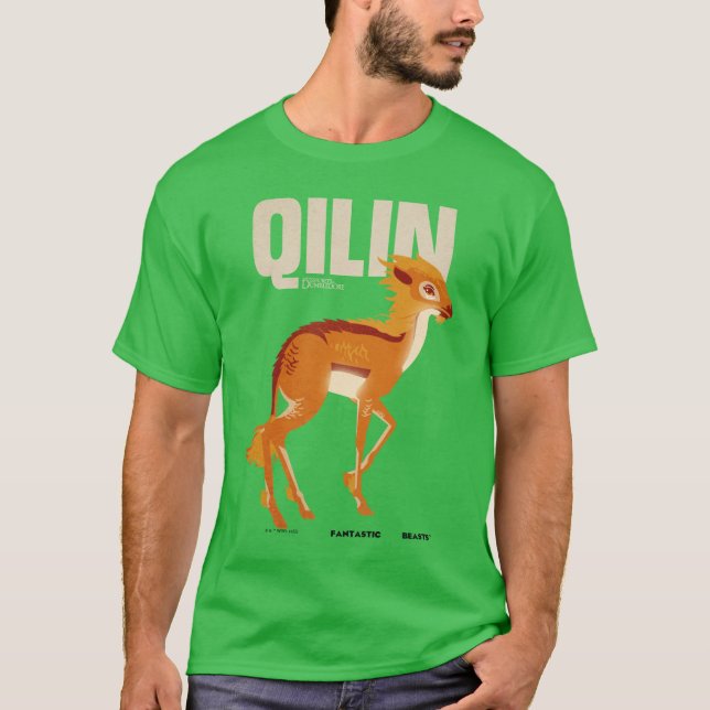 T-shirt Graphique Vintage Qilin (Devant)