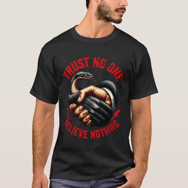 T-Shirt graphique viril "Ne fais confiance à perso (Devant)