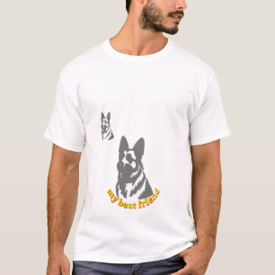 T-Shirt Graphique Visage de Berger Allemand Fidèle