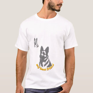 T-Shirt Graphique Visage de Berger Allemand Fidèle