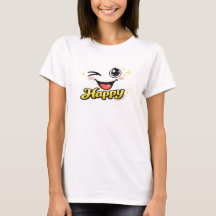 T-shirt graphique visage souriant mignon pour femm
