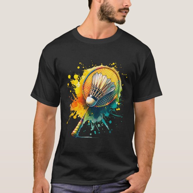 T-shirt Graphique Volant de badminton (Devant)