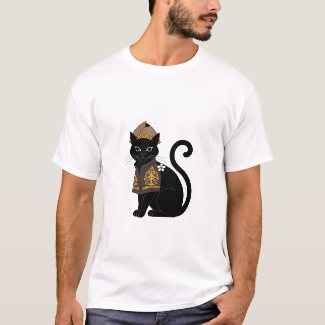 T-shirt graphique Warrior Black Cat (Devant)