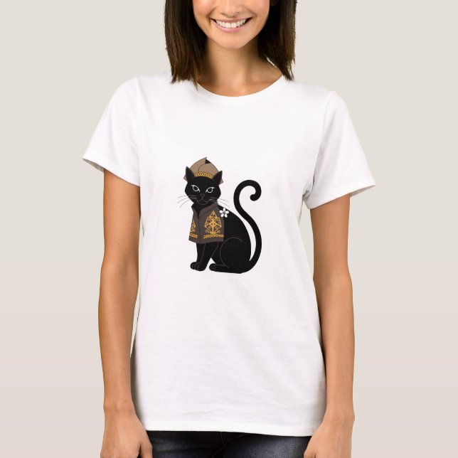 T-shirt graphique Warrior Black Cat (Devant)