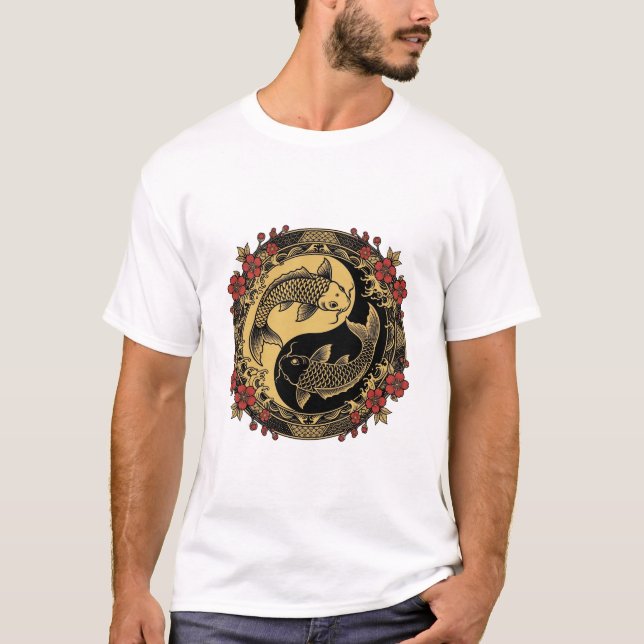 T-Shirt Graphique Yin Yang Dragons (Devant)