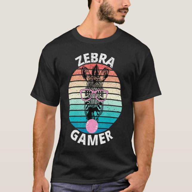 T-shirt Graphique Zebra Gamer Pour Gamer Kids (Devant)