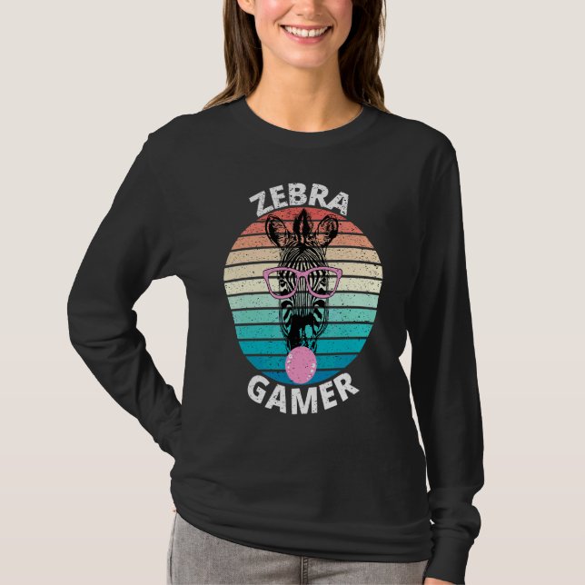 T-shirt Graphique Zebra Gamer Pour Gamer Kids (Devant)