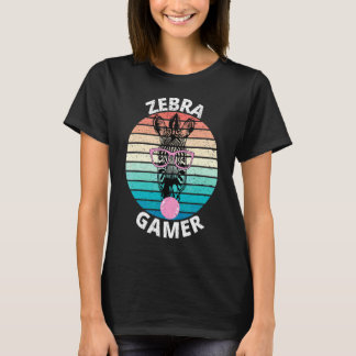 T-shirt Graphique Zebra Gamer Pour Gamer Kids
