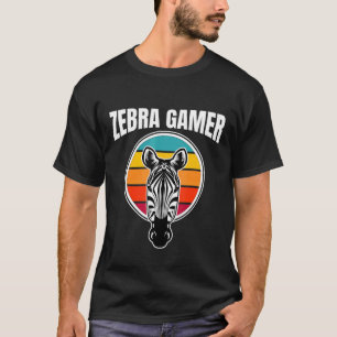 T-shirt Graphique Zebra Gamer Pour Gamer Kids