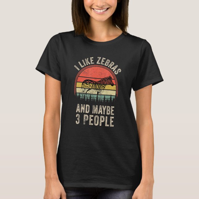 T-shirt Graphique Zèbre Zèbres Animal de Zoo (Devant)