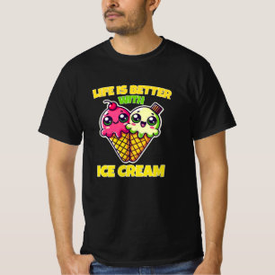 T-shirt Graphiques amusants et doux de crème glacée Lover