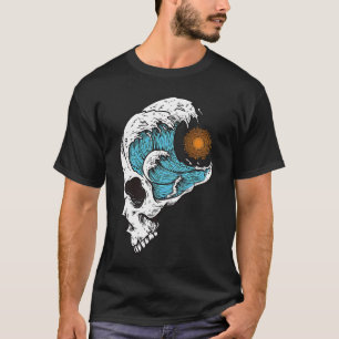 T-shirt Graphiques Cool Great Wave & Sun Big Wave pour