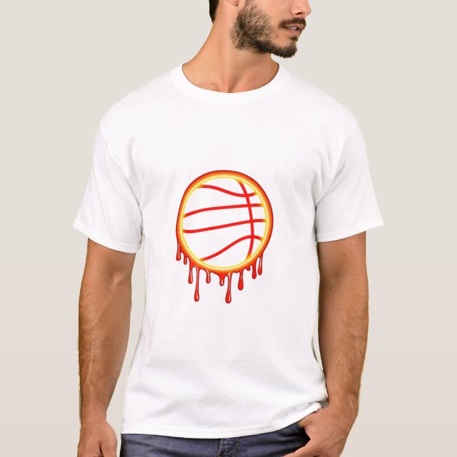T-shirt Graphiques de basketball néon Drip Basketball  (Devant)