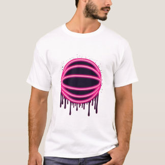 T-shirt Graphiques de basketball néon Drip Basketball 