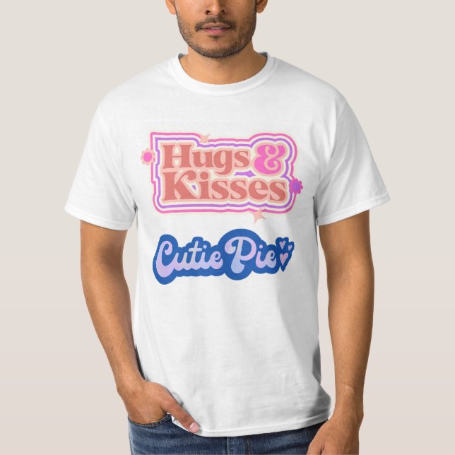 T-shirt Graphiques de texte à secteurs et à secteurs (Devant)
