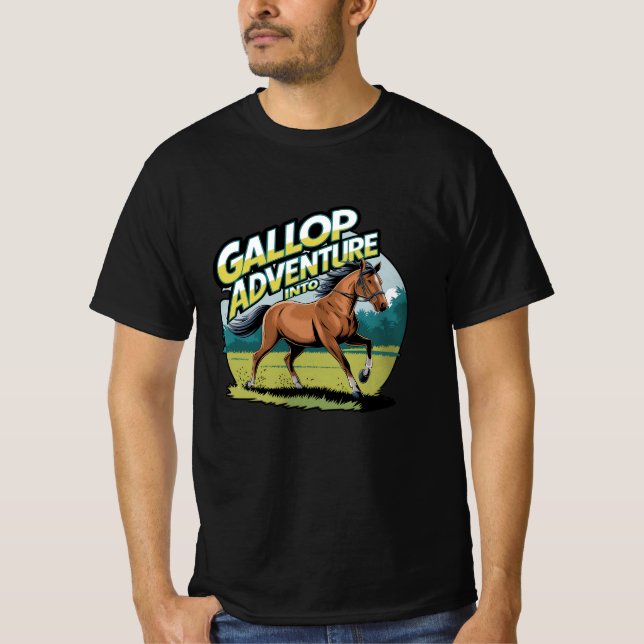 T-shirt Graphiques de Whimsical pour les amateurs de cheva (Devant)