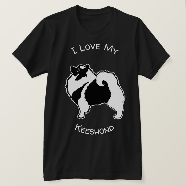 T-shirt Graphiques Keeshond - Art de chien original mignon (Design devant)