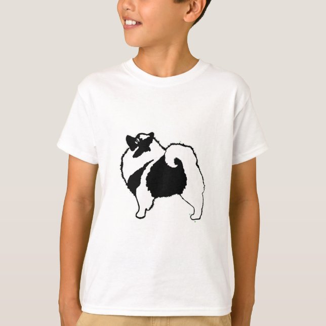 T-shirt Graphiques Keeshond - Art de chien original mignon (Devant)