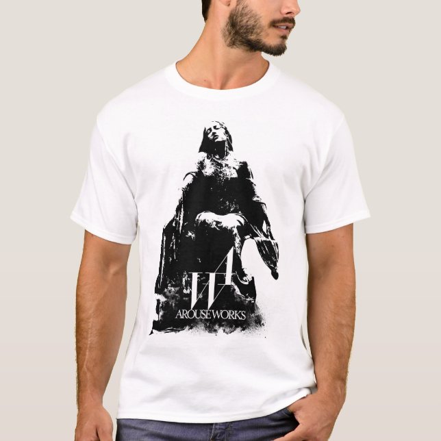 T-shirt Graphiques noirs et blancs (Devant)