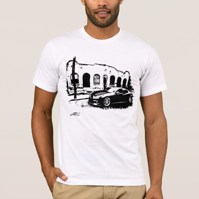 T-shirt Graphiques noirs et blancs de coupé de genèse (Devant)