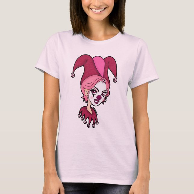 T-shirt Graphiques Screwball Joker Rose (Devant)