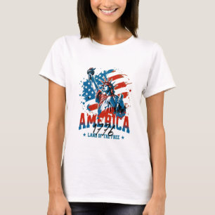 T-shirt Graphisme Amérique 1776 Liberté en détresse