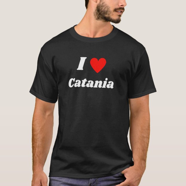 T-shirt Graphisme amusant - J'adore Catane (Devant)