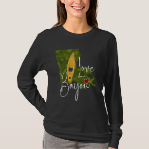 T-shirt Graphisme Cajun Styles Vintages Bayou Love Black H