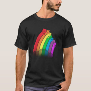 T-shirt Graphisme Chats Arc-en-Ciel Benk Threadless