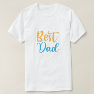 T-shirt Graphisme coloré 'Je t'aime Papa' avec une moustac