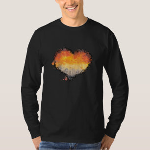 T-shirt Graphisme communautaire cœur d'ours avec aquarelle