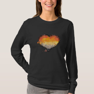 T-shirt Graphisme communautaire cœur d'ours avec aquarelle
