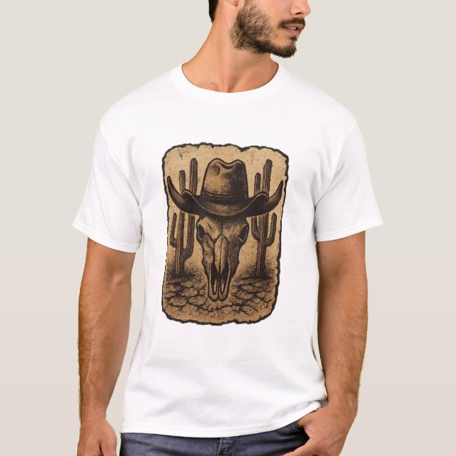 T-shirt Graphisme Cowboy  (Devant)
